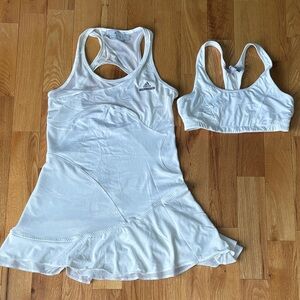 Adidas Stella McCartney  White Tennis Dress and Bra Set